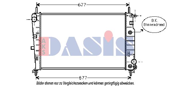 AKS DASIS radiatorius, variklio aušinimas 090031N